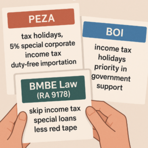<h1 style="display: none;">business registration in the Philippines, how to register a business, DTI registration, SEC Philippines, BIR registration, startup compliance, business incentives Philippines, PEZA, BOI, BMBE law</h1>