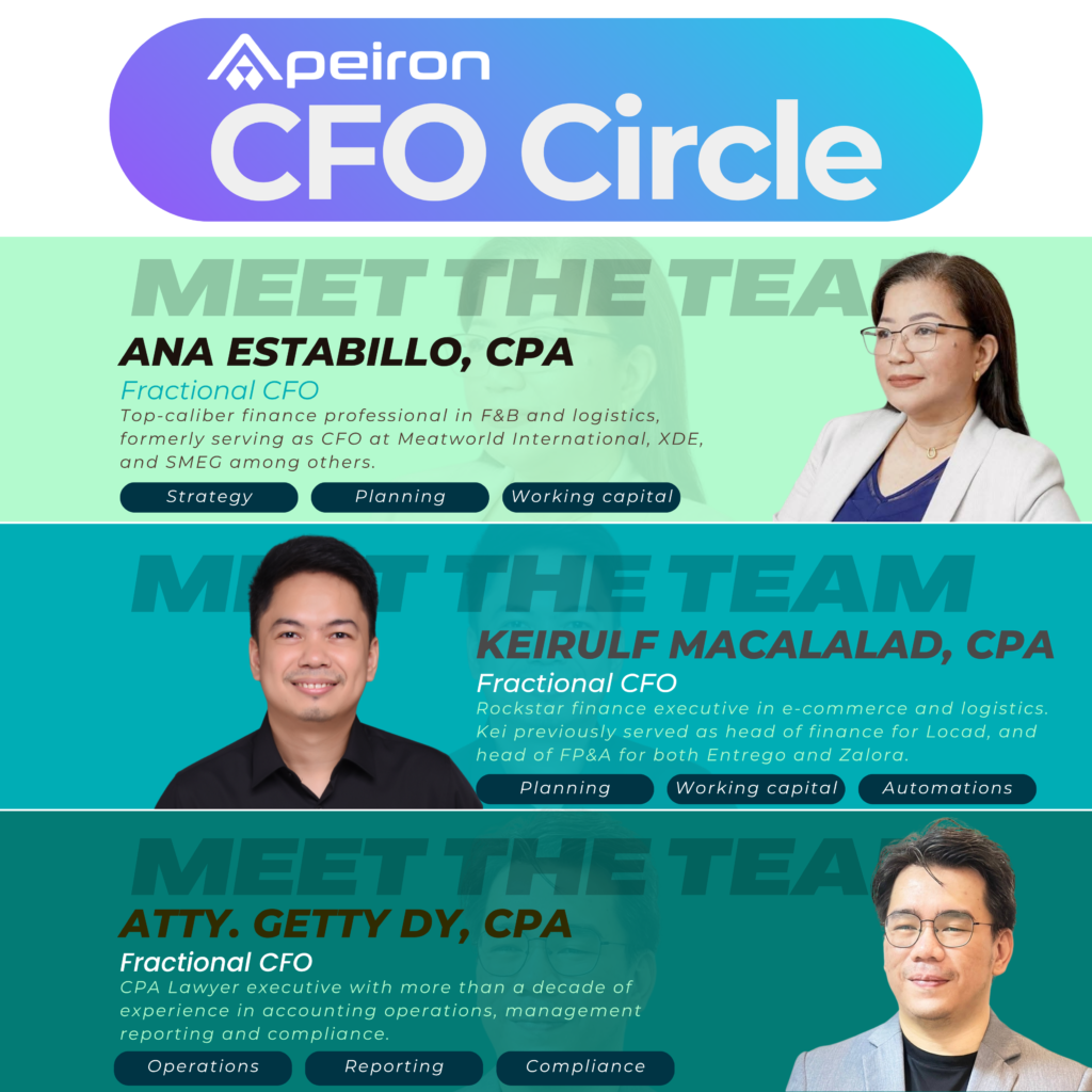 Introducing the Apeiron CFO Circle: Powering Growth with Top Fractional CFOs 1 Apeiron CFO Circle